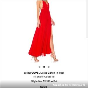 Michael Costello x Revolve red Dress